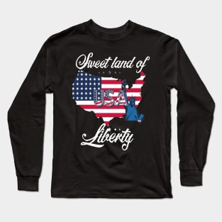 Sweet land of liberty ,4th of july happy independence day , flag USA Long Sleeve T-Shirt